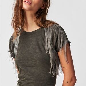 ✨NWT✨ Free People Bang Bang Tee, Vintage Gray, Size S